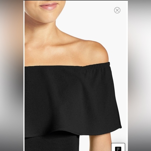 Charles Henry Black Off the Shoulder Flowy Ruffle Mini Dress, Women’s Size XS - Picture 8 of 13